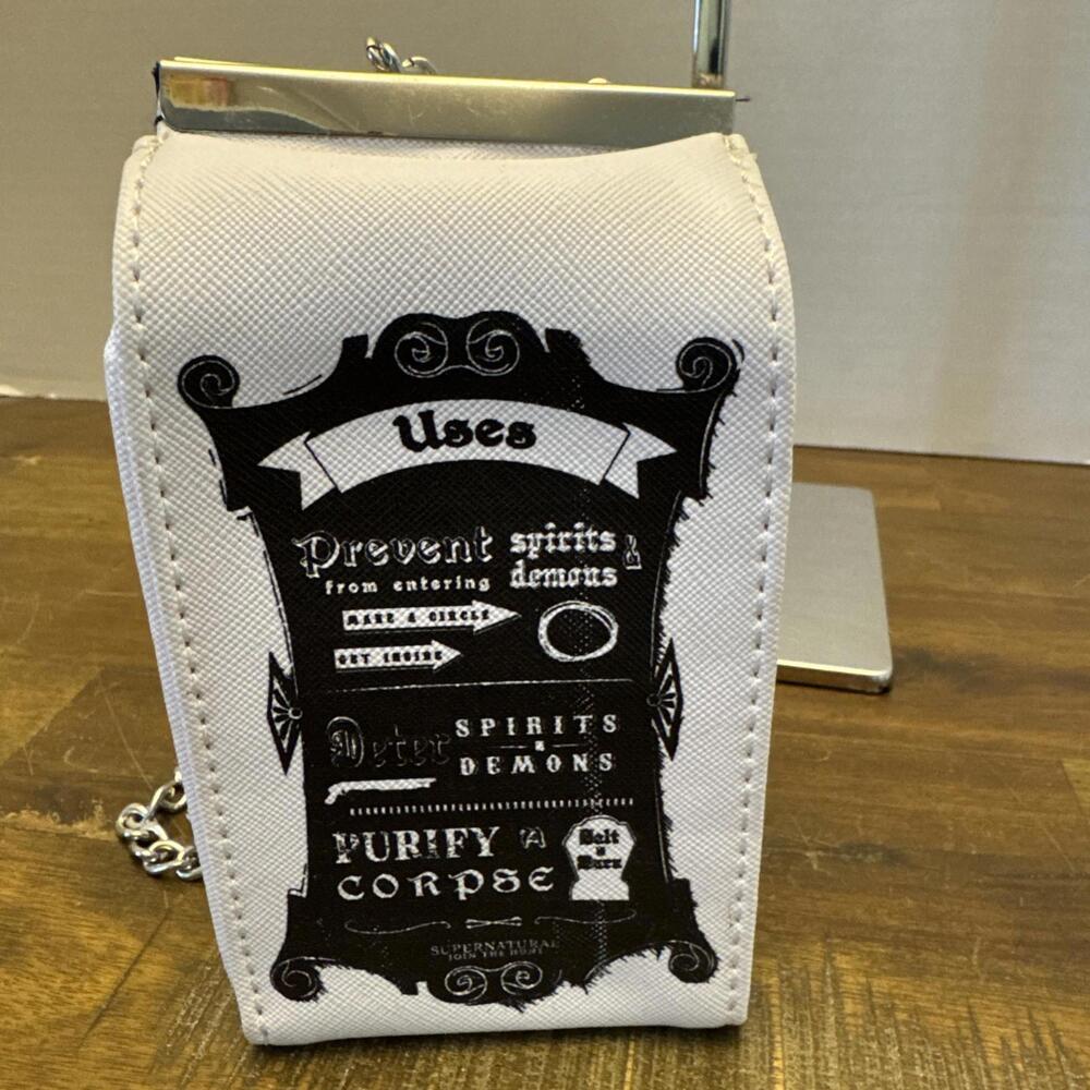 Supernatural Winchester Brothers Salt Carton Crossbody Milk Carton Purse / Bag - Picture 4 of 8